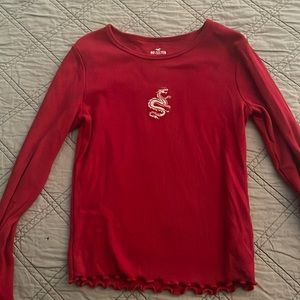 Hollister Red long sleeve top size XSmall